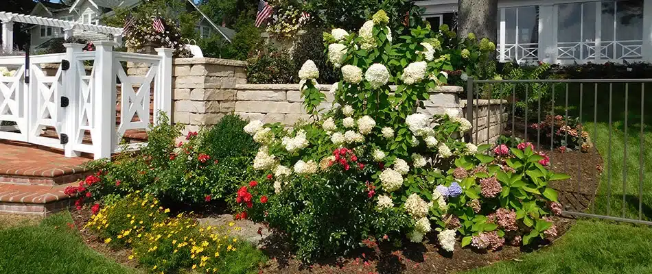 Landscape bed with added mulch for plantings in Grand Rapids, MI.