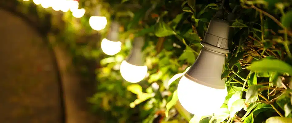 Beautiful lights illuminate an outdoor patio in Ada, MI and nearby areas.